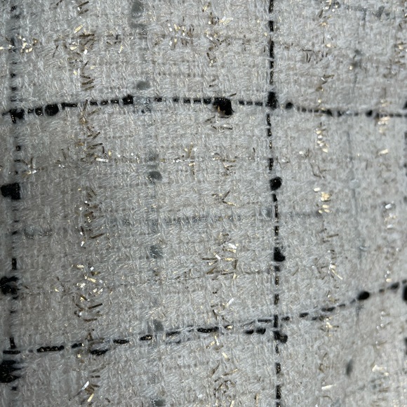 Blu Pepper cream windowpane print mini sheath Med - Picture 7 of 7